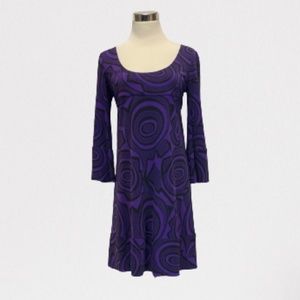 Diane Von Furstenberg Laetitia Purple & Black Silk Dress